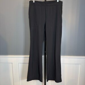 Athleta Black Pull-On Pants Size 14 Elastic Waist Athleisure